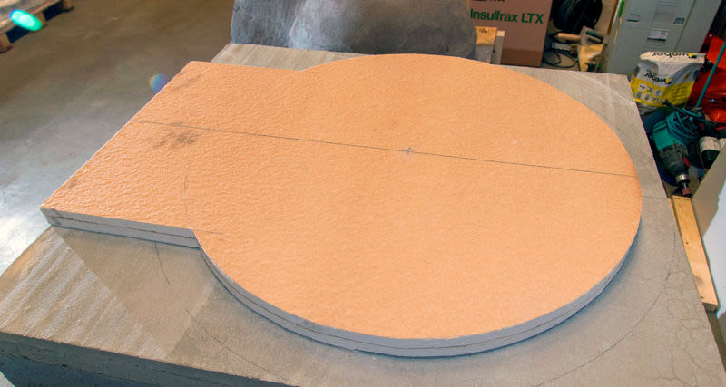 Mall för eldfast platta