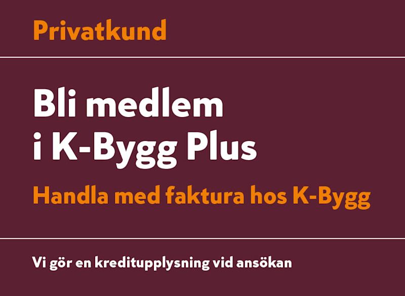Orange topp: “Privatkund”, blå mitt: “Ansök om kundkonto kredit/faktura” och kreditupplysning.