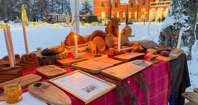 Alex och Stewart på Crooks & Meyer handlar lokalt trä från K-Bygg.