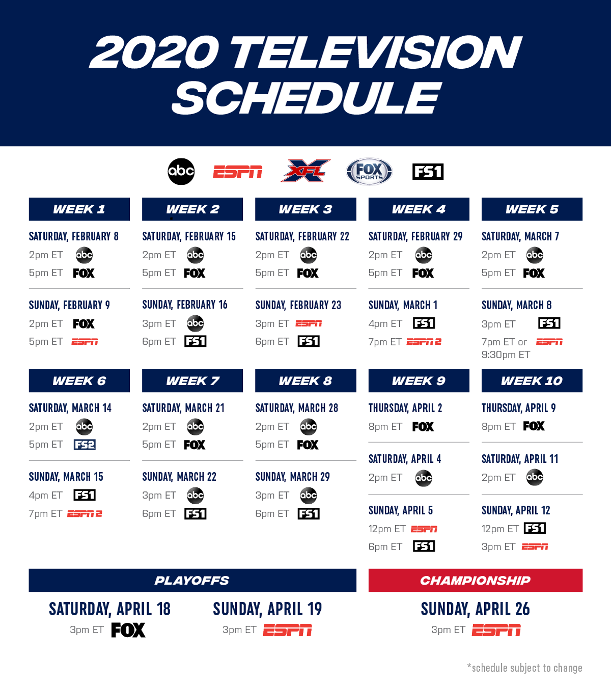 XFL Network Broadcast 050319xmiddle