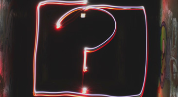 image of an illuminated question mark