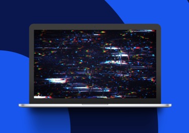 A broken laptop.