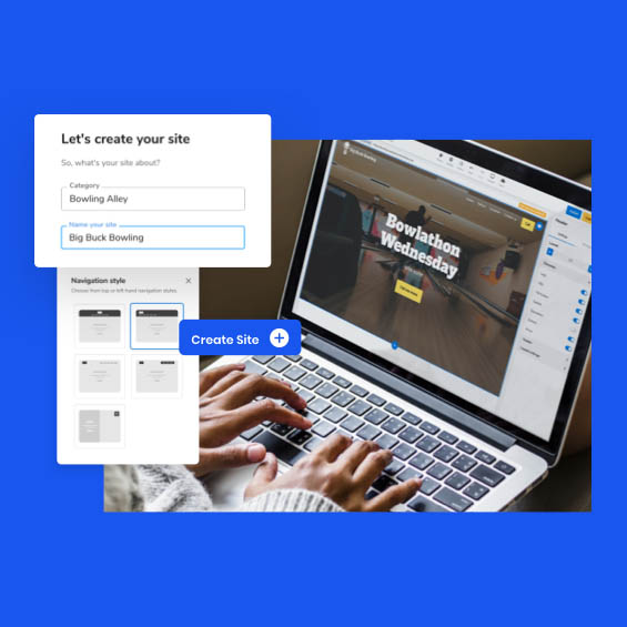 person at a laptop building a website