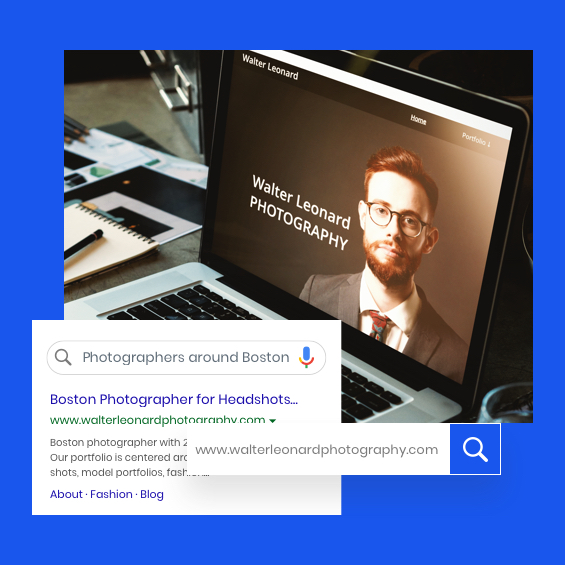 Image of an online search query showing the result of a photography website