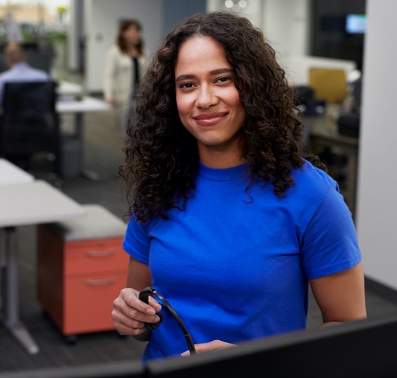 woman smiling