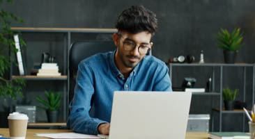guy working on laptop
