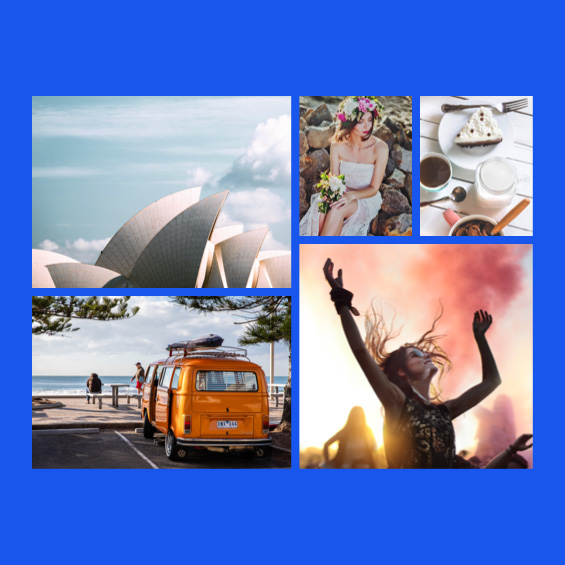 array of images from the image library