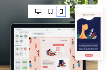 laptop showcasing the template design services