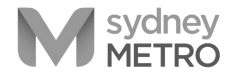Sydney Metro Logo Grey