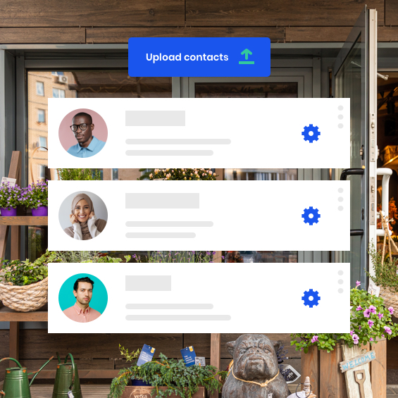 example of uploading contacts
