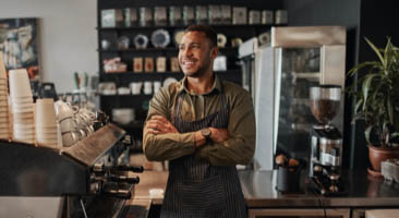 barista folding hands