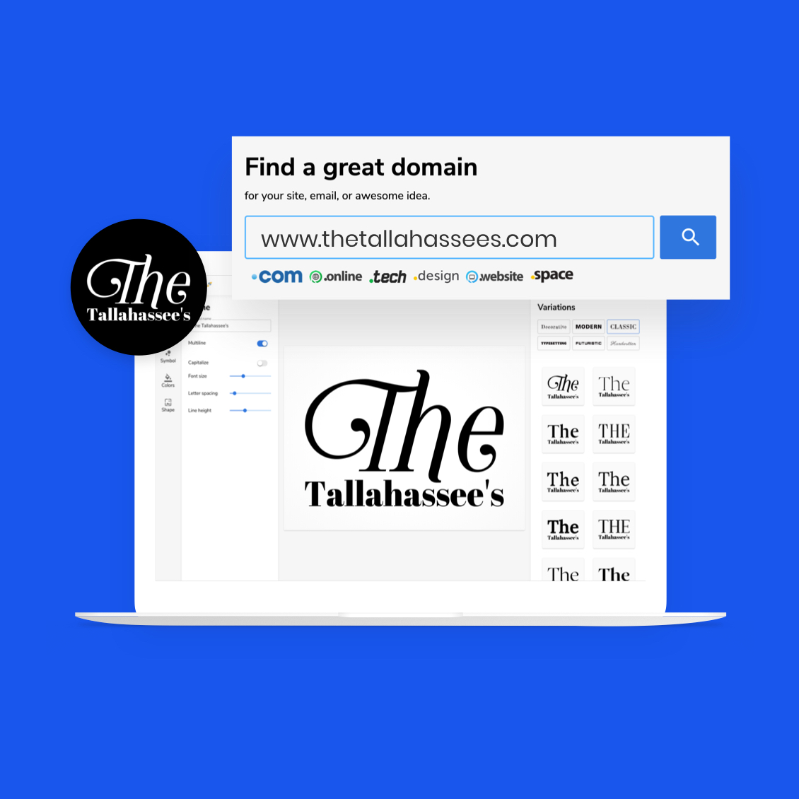 Image showing how to search for a domain name