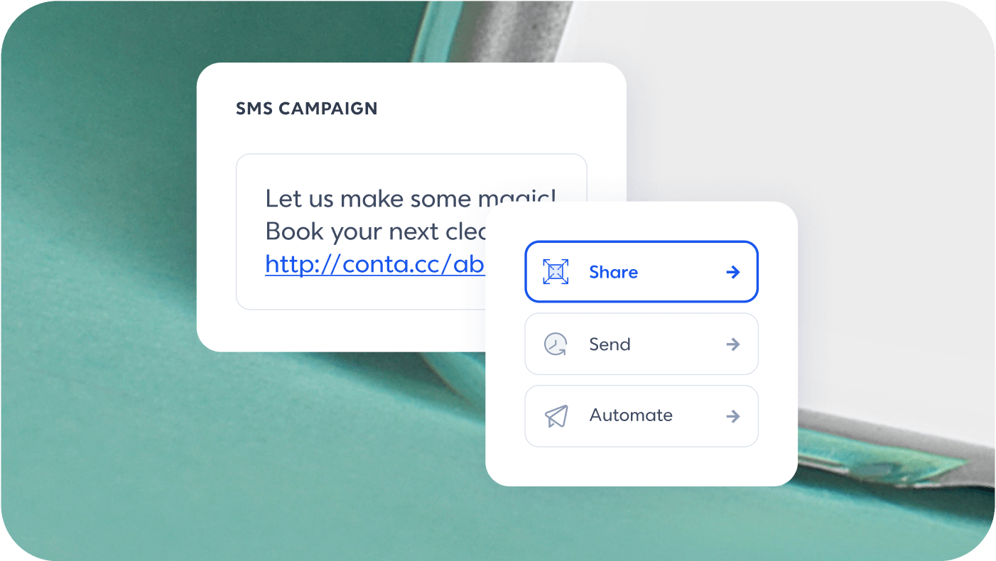 An example of SMS campaign on the Constant Contact product