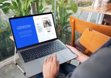 view of a laptop showing one of the pages of The Download guide