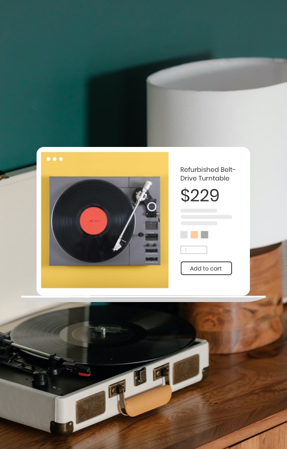 Constant Contact customer's shoppable landing page