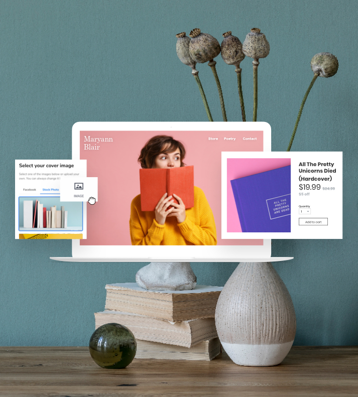 Personal website shown using the Website Builder