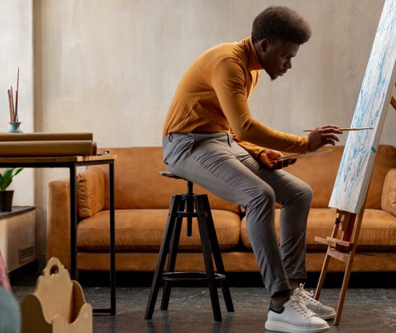 guy working on his desk