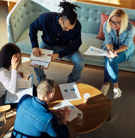 group of people working