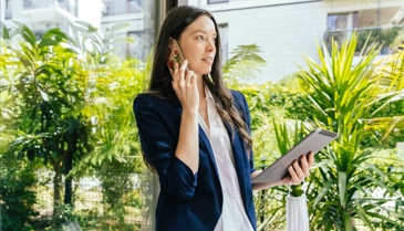 Real Estate Realtor on the phone