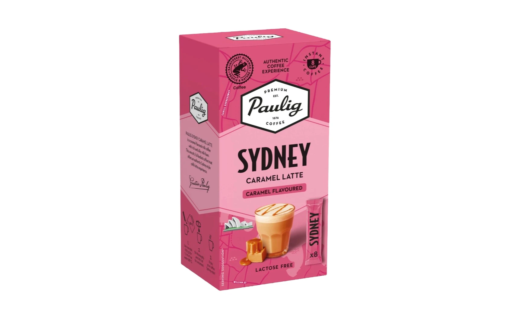 Sydney Caramel Latte tausta
