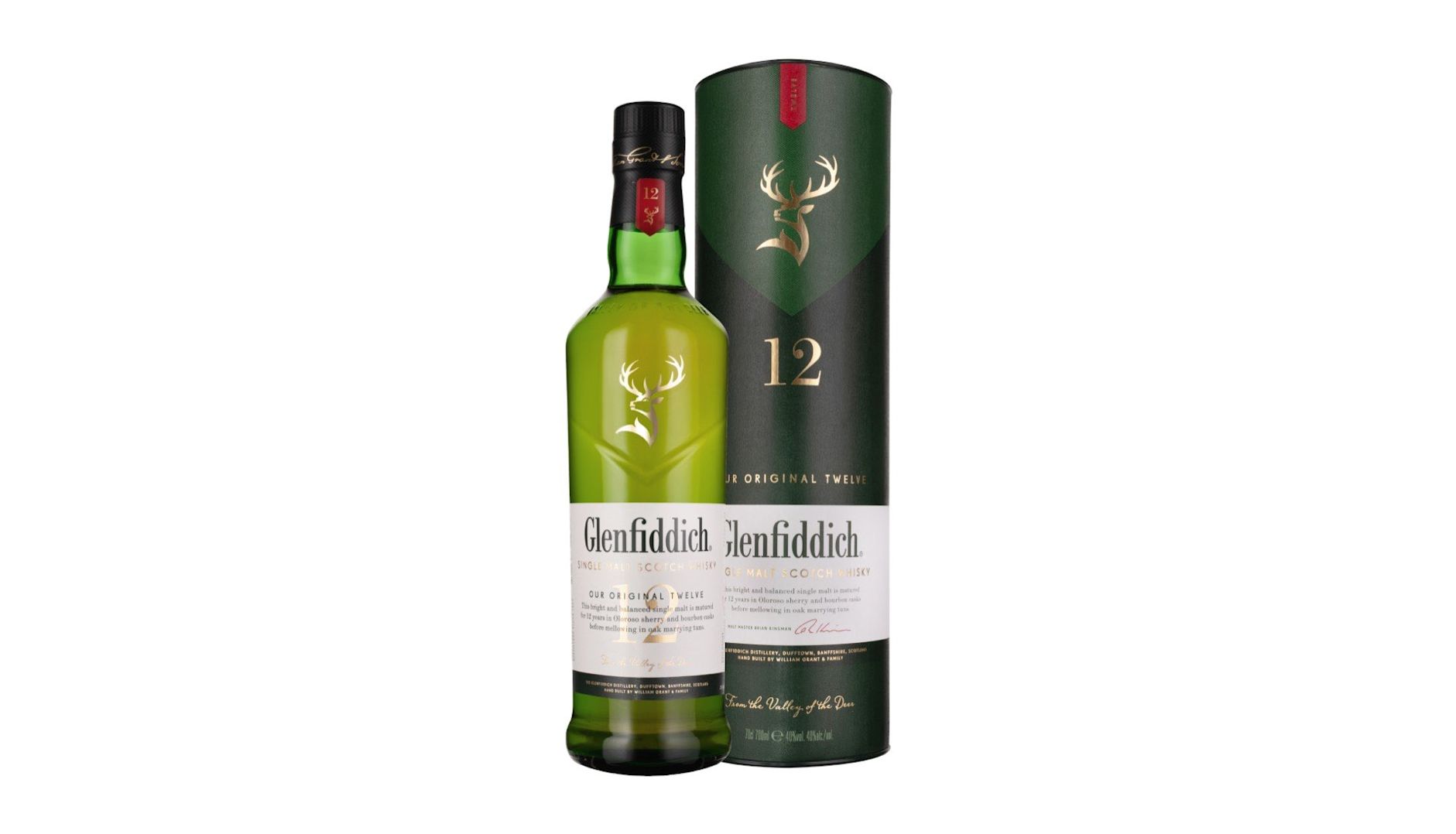 A bottle of Glenfiddich 12-year-old Speyside