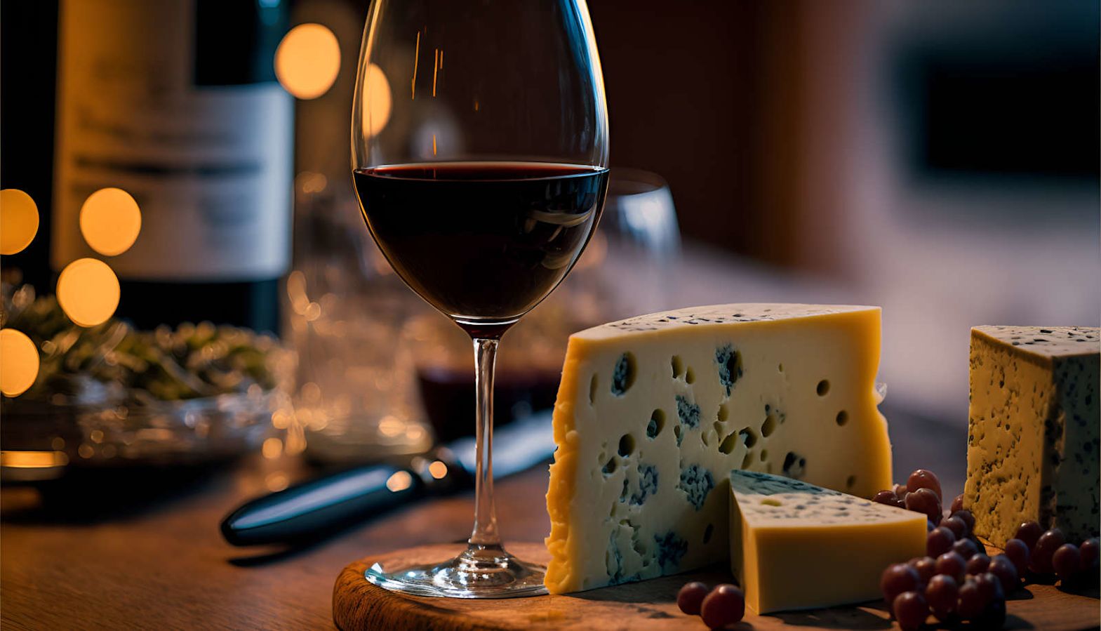 Best Christmas wines guide - red wine cheese - body image