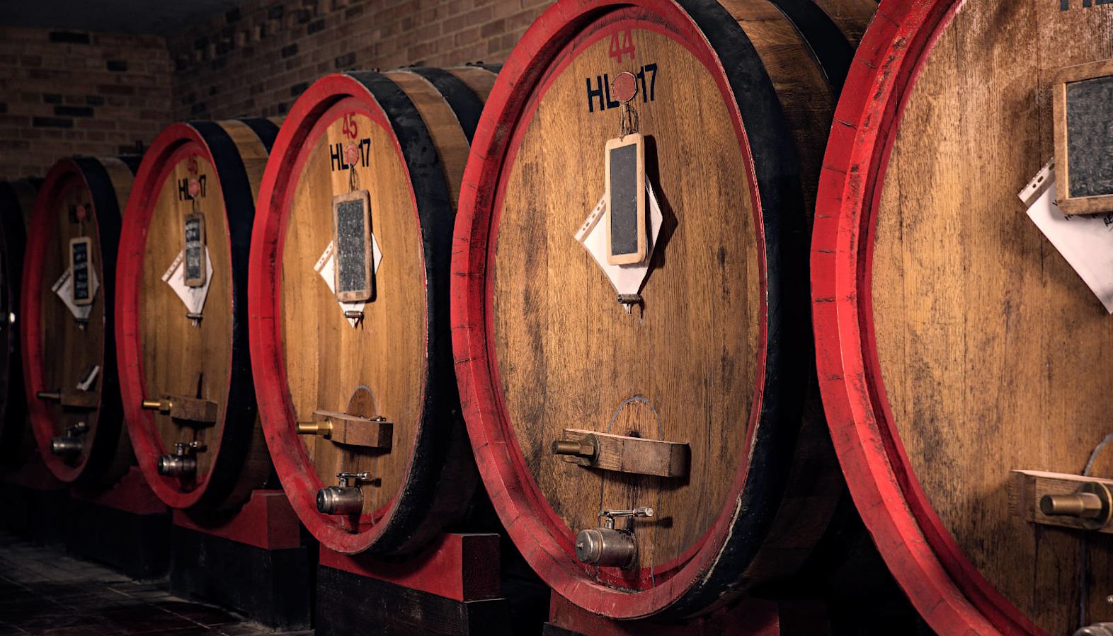 Wine ageing in oak or chestnut barrels - Barolo