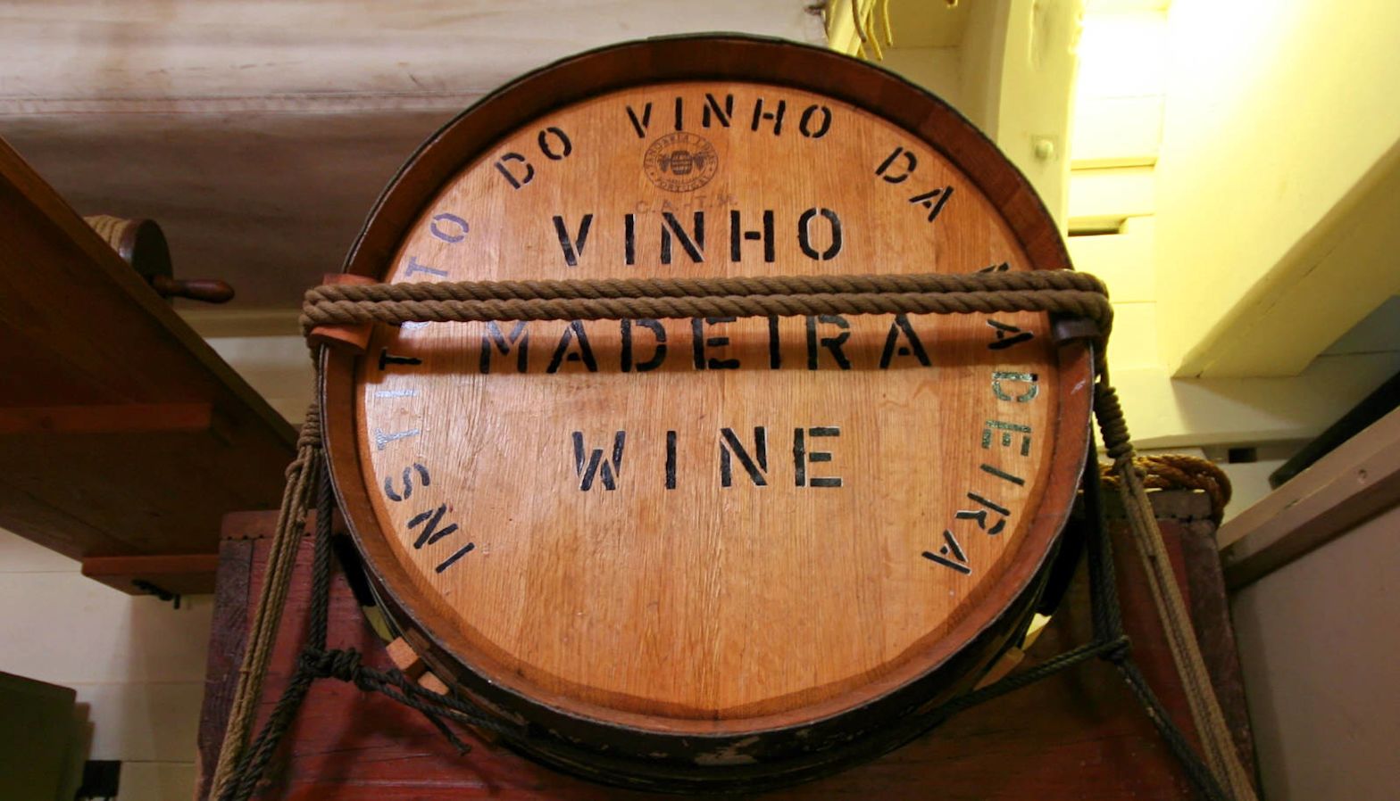 Madeira wine - a barrel of Madeira wine