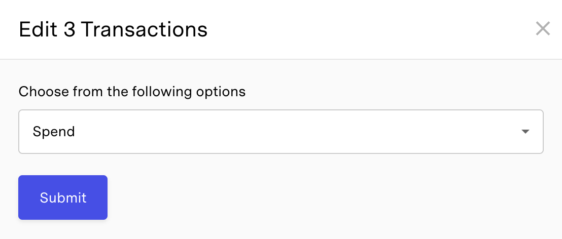 TokenTax edit transactions modal example