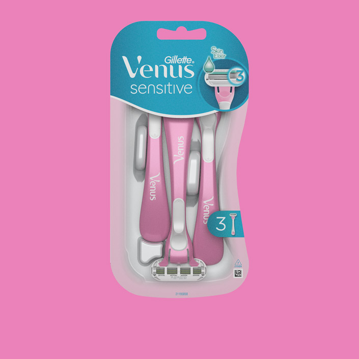 Gillette Venus Sensitive Disposable Razor - pack of 3 razors
