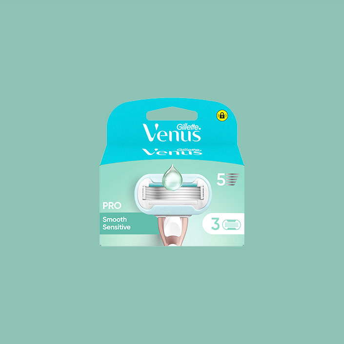 Gillette Venus Pro Smooth Sensitive, paquet de 3