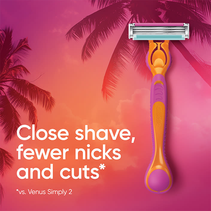 Simply Gillette Venus 3 Miami close shave with fever nicks and cuts