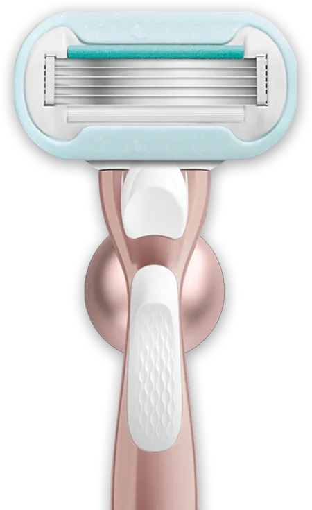 PRO Smooth Sensitive Razor: 5 blades, Lubricating strip, NEW Shower holder and Ergonomic metal handle