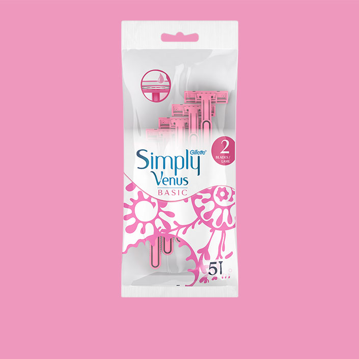 Appareils d'épilation desechables Gillette Venus Simply 2 Basic - paquet de 5