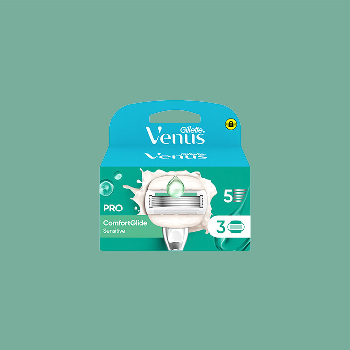 Gillette Venus Pro Comfortglide Sensitive lames de rechange paquet de 3