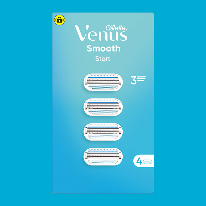 Gillette Venus Smooth Start Refill, pack of 4 refills