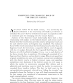 Foreword: The Changing Role of the Circuit Justice Foreword: The Changing Role of the Circuit Justice