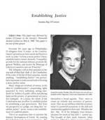 Establishing Justice Establishing Justice