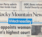 Reagan appoints woman to nation's highest court Reagan appoints woman to nation's highest court