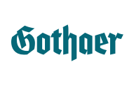 Logo der Gothaer mit stilisiertem blauen Text.