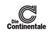 Das Logo von "Die Continentale" besteht aus einem stilisierten Buchstaben „C“ und dem Markennamen in moderner Typografie.