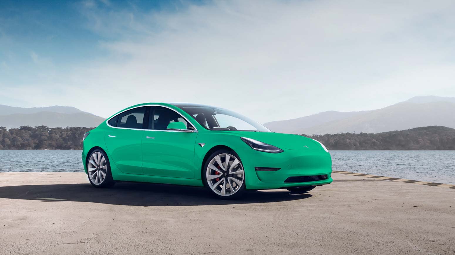 Green Tesla giveaway banner