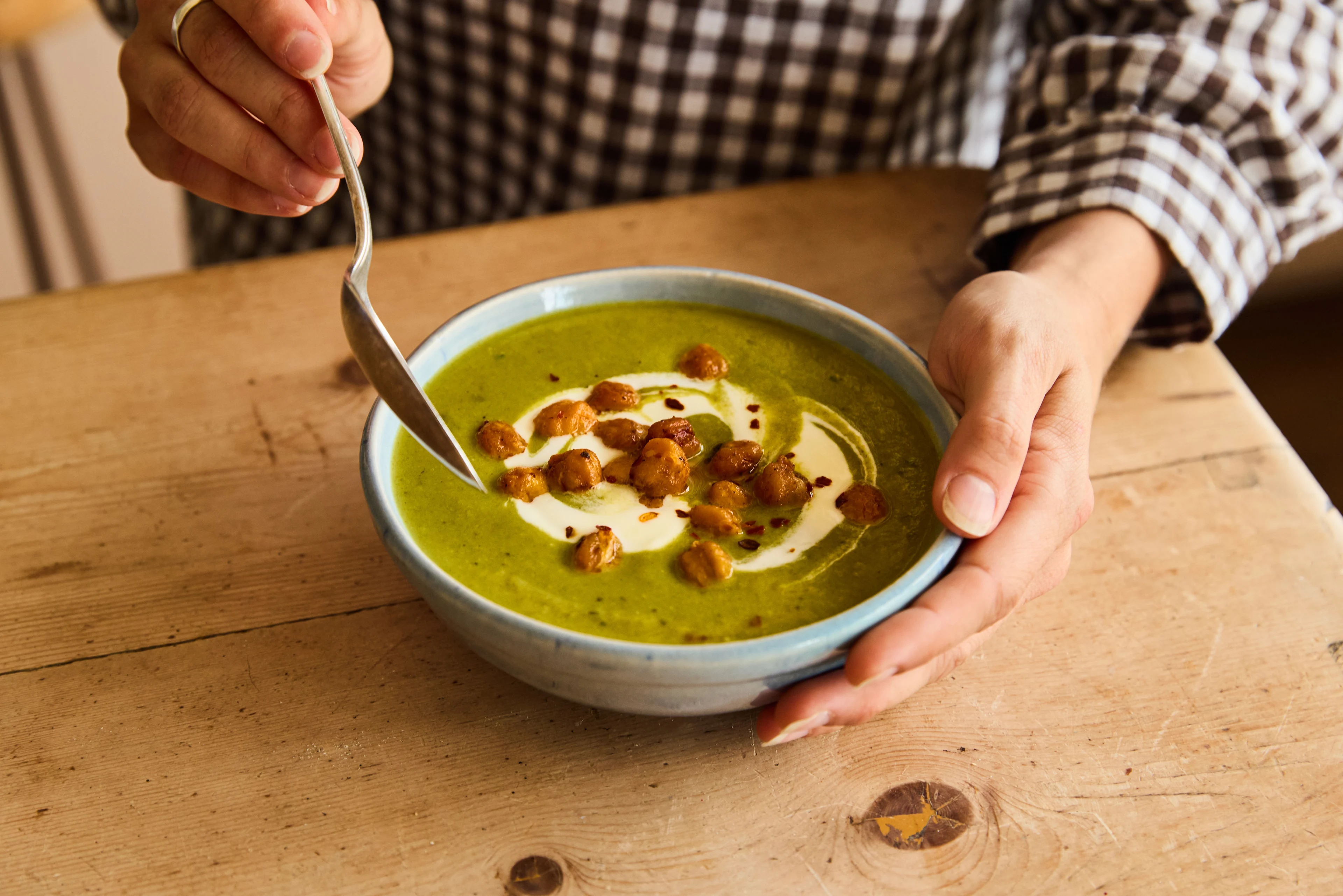Roasted Paprika Chickpeas, With Natural Yogurt Swirl & Mixed Seeds