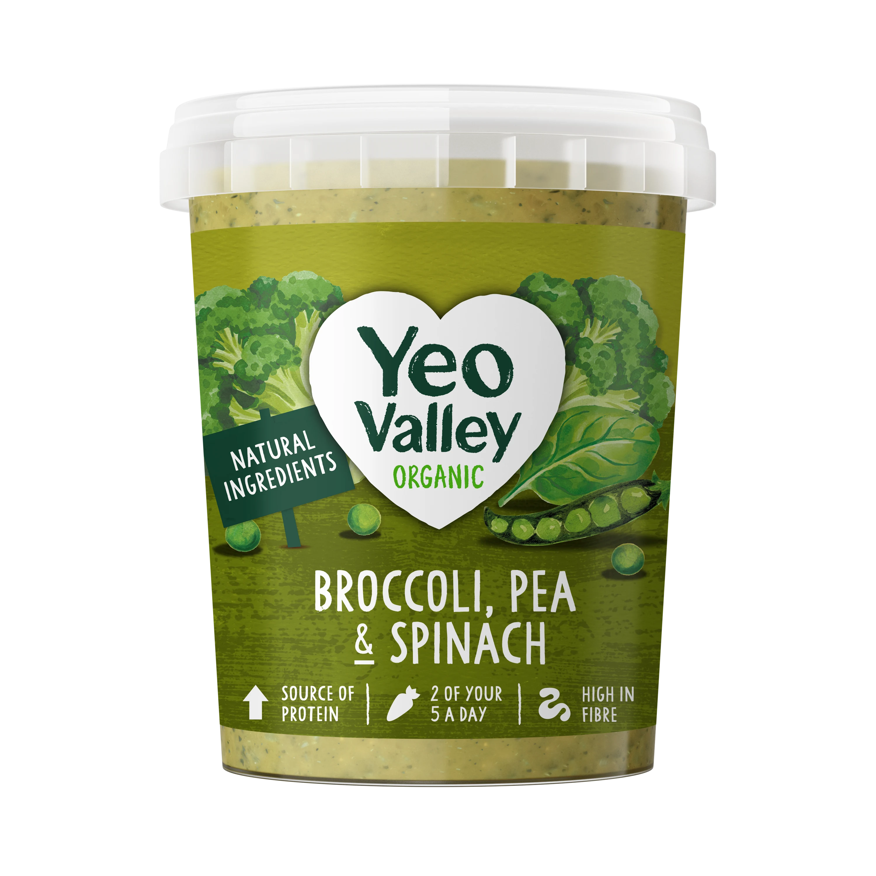 Broccoli, Pea and Spinach Soup in 400g size
