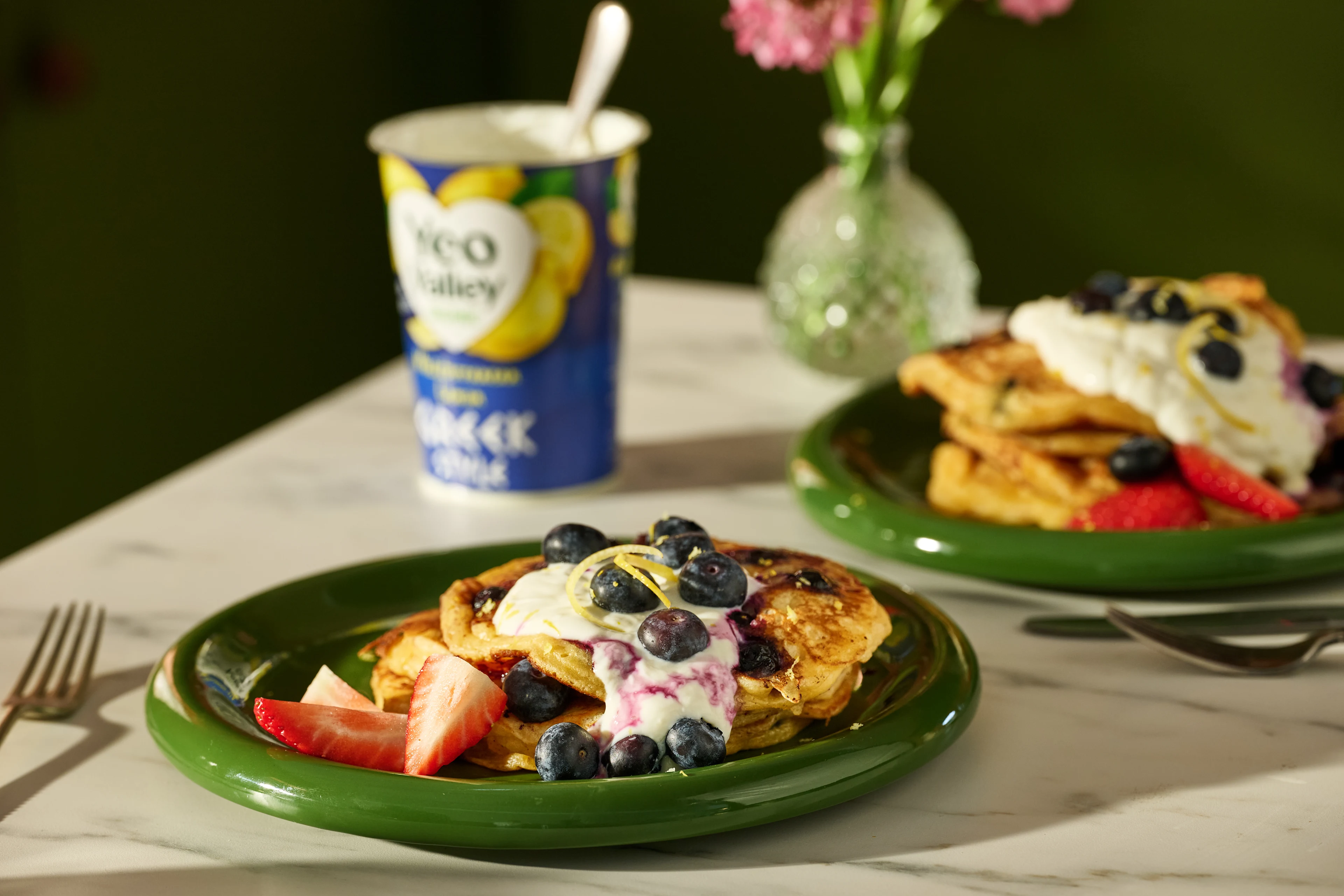 Lemon and Blueberry pancakes