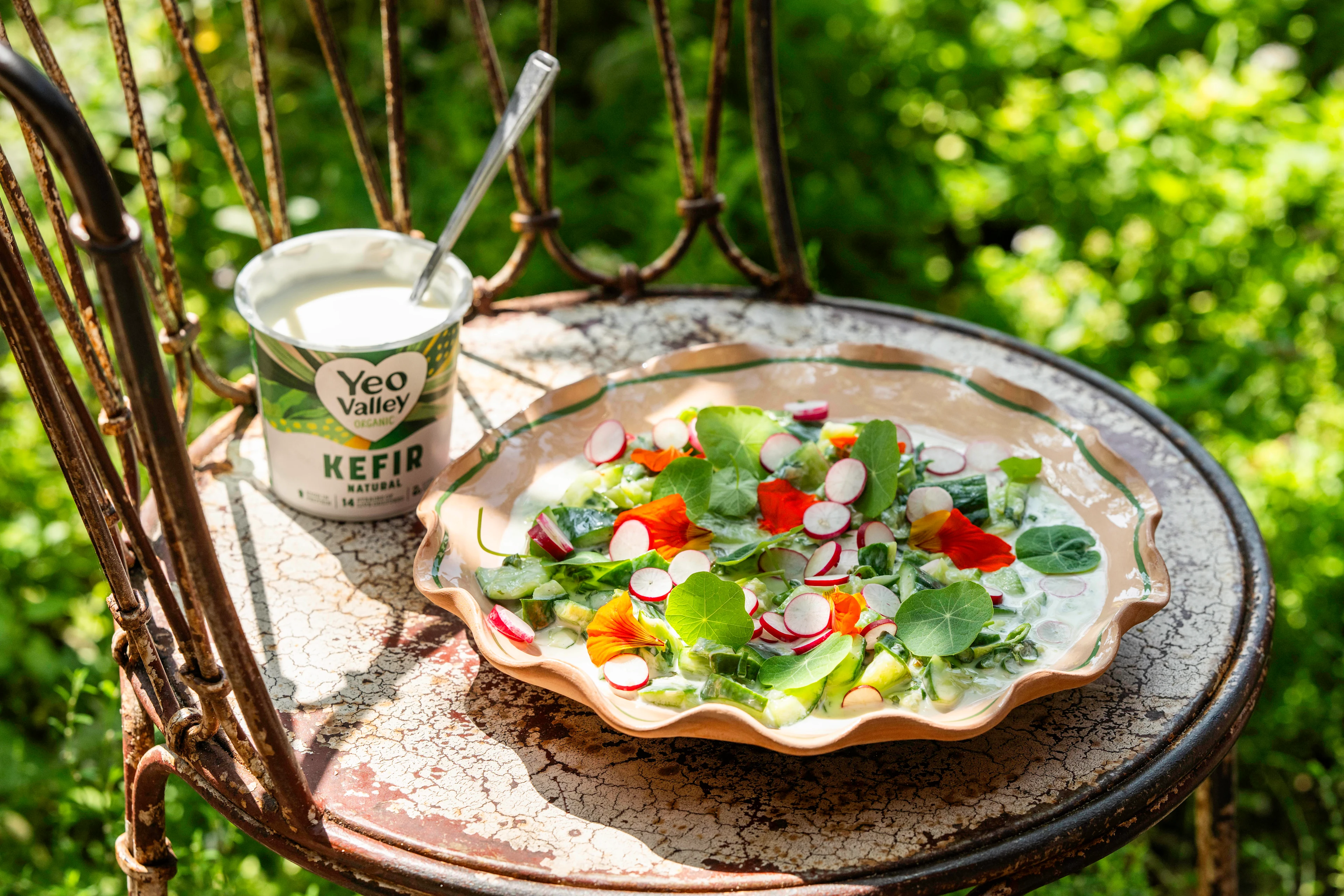Smashed Cucumber Salad with Kefir Dressing