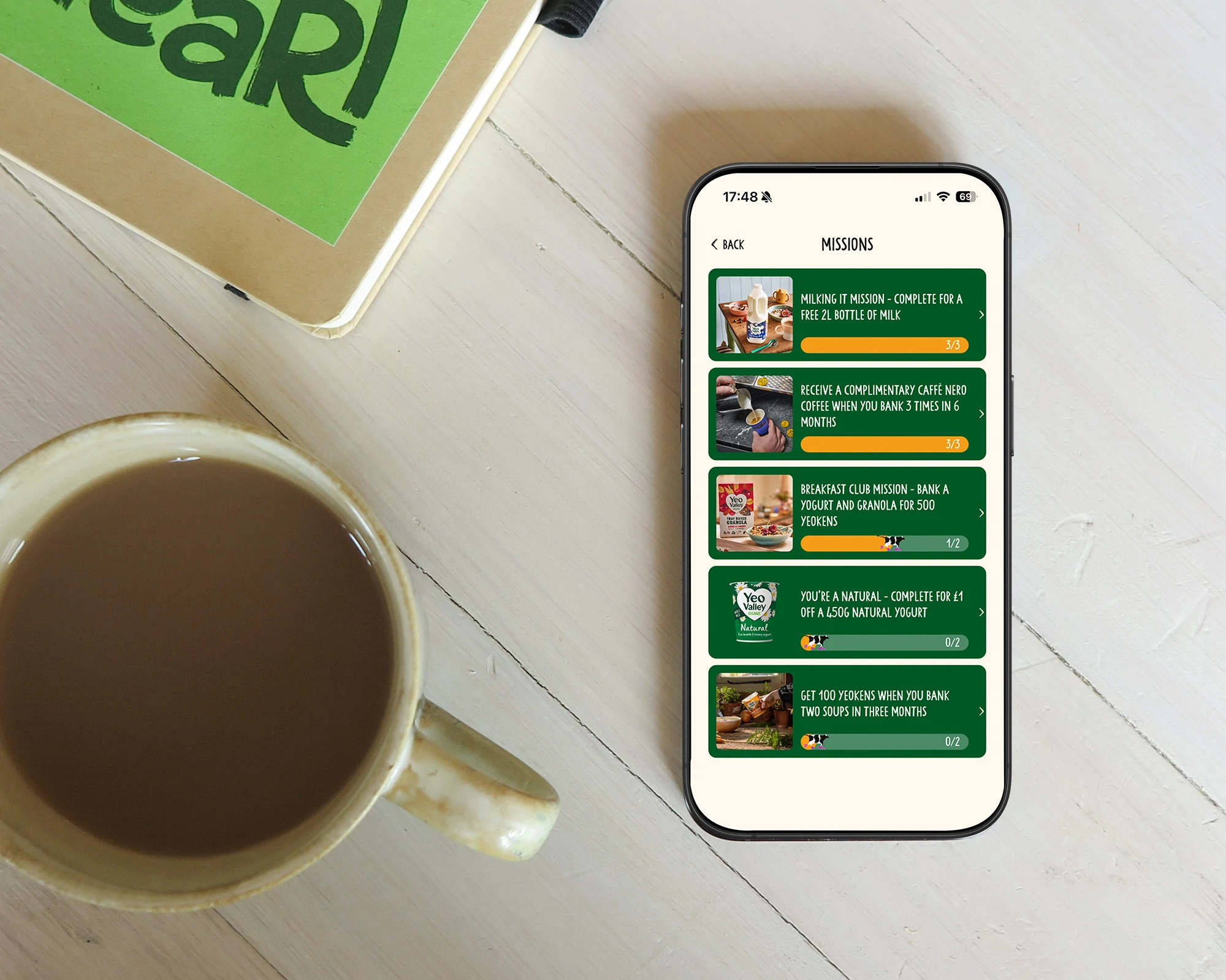Missions on the app