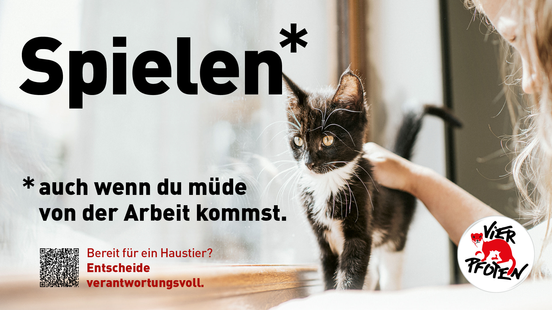 Scholz & Friends Zürich und VIER PFOTEN sensibilisieren für bewusste Haustierhaltung_Poster_Spielen