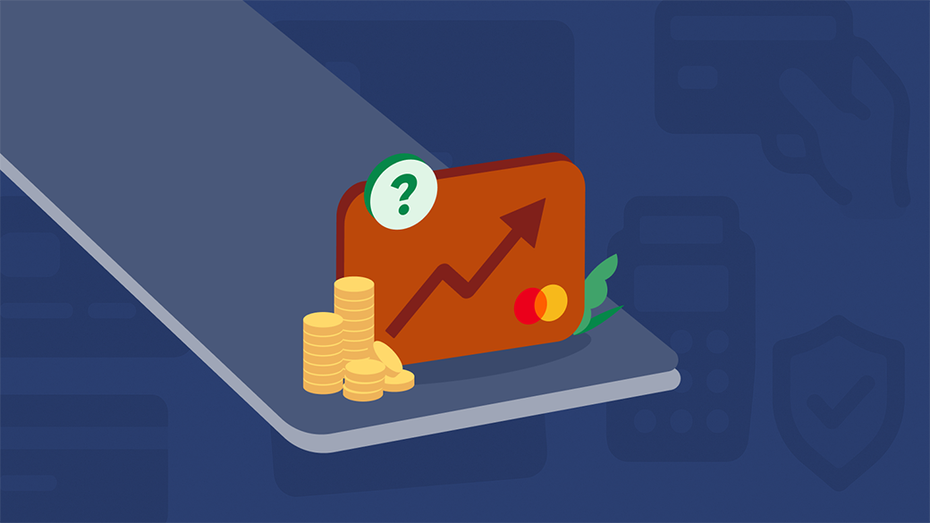 Credit card with fee