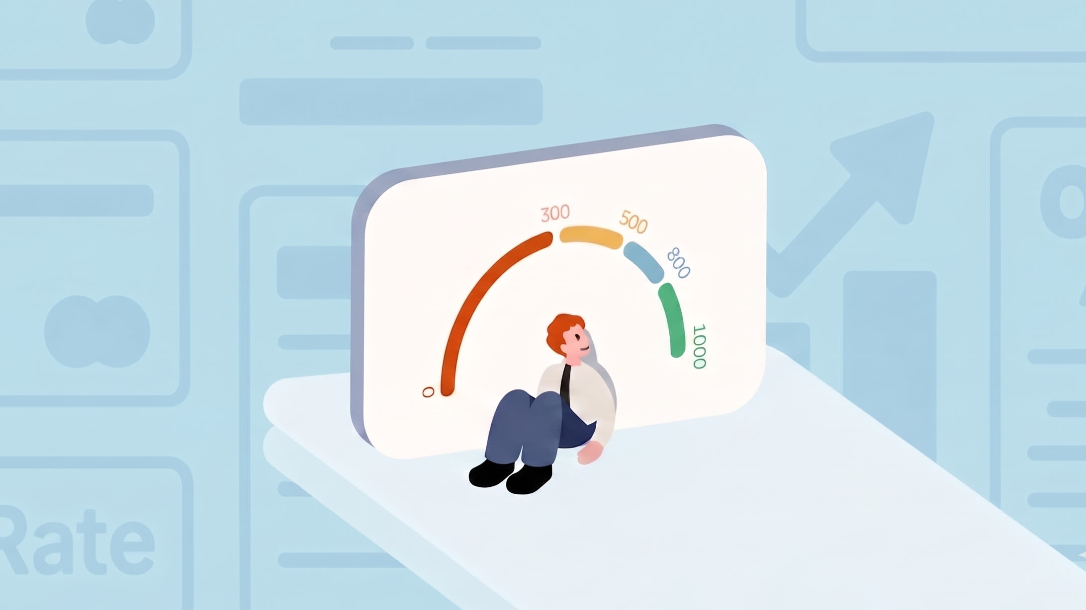 Self-employed person and credit score dial
